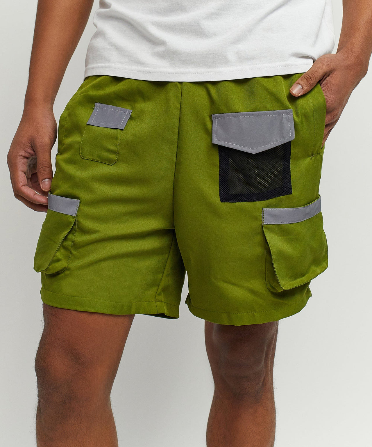 Multi Pocket Nylon Cargo Short