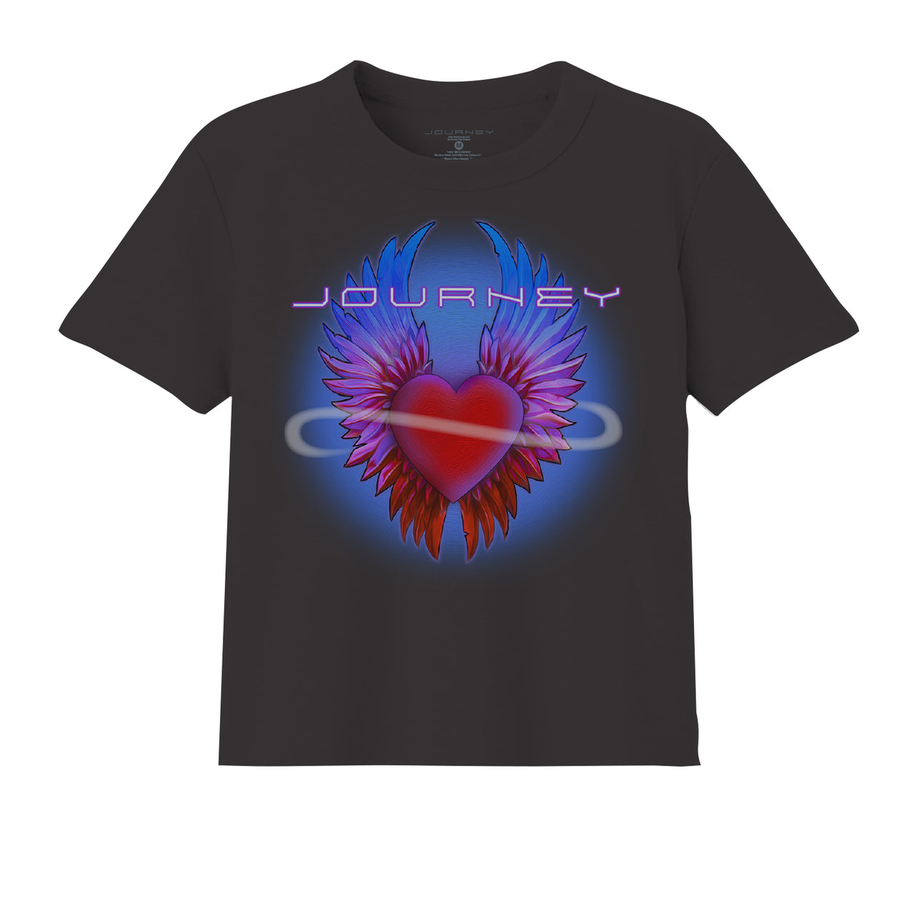 JOURNEY HEART VINTAGE BLACK BABY TEE