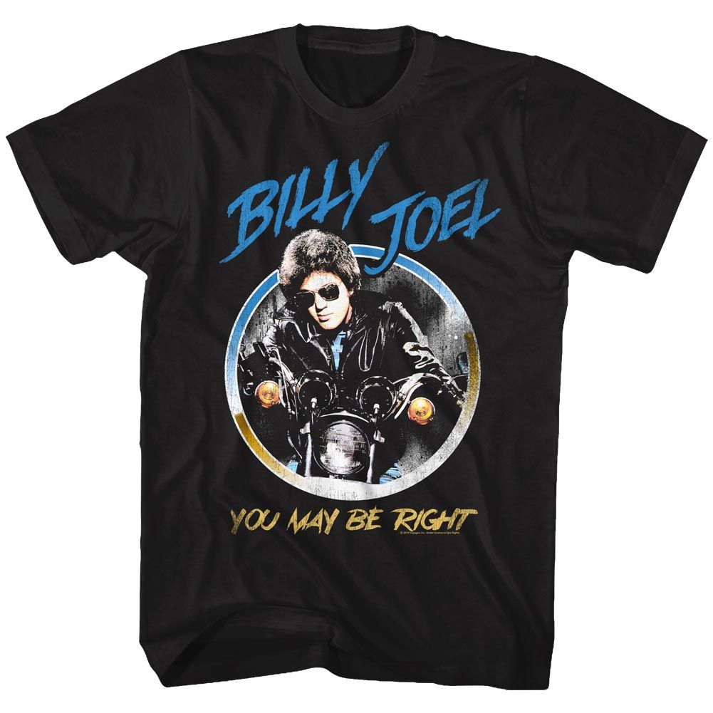 BILLY JOEL-YOU MAY BE RIGHT-BLACK ADULT S/S TSHIRT