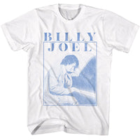 Thumbnail for BILLY JOEL-BILLY JOEL PLAYING PIANO PHOTO-WHITE ADULT S/S TSHIRT