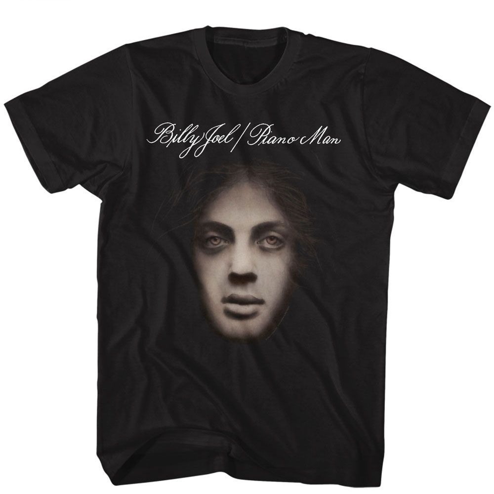 BILLY JOEL-BILLY JOEL PIANO MAN ALBUM COVER-BLACK ADULT S/S TSHIRT