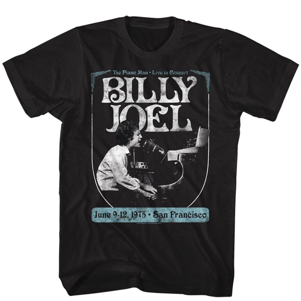 BILLY JOEL-BILLY JOEL POSTER-BLACK ADULT S/S TSHIRT