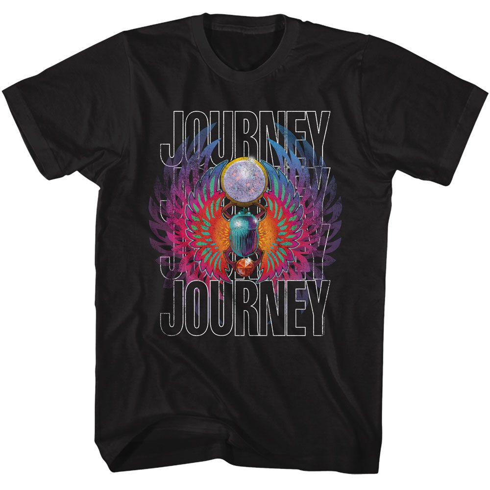 JOURNEY-JOURNEY GRADIANT SCARAB-BLACK ADULT S/S TSHIRT