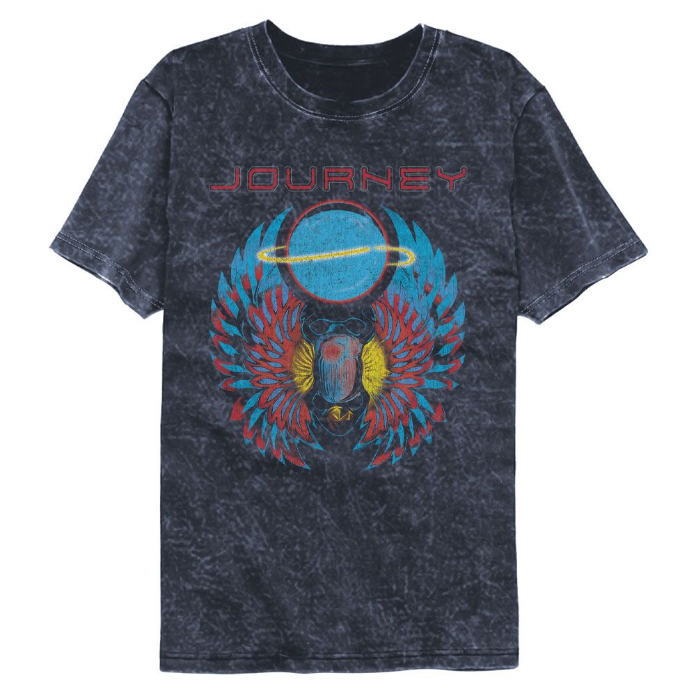 JOURNEY-JOURNEY SCARAB WITH ORB-MINERAL WASH NAVY ADULT S/S TSHIRT