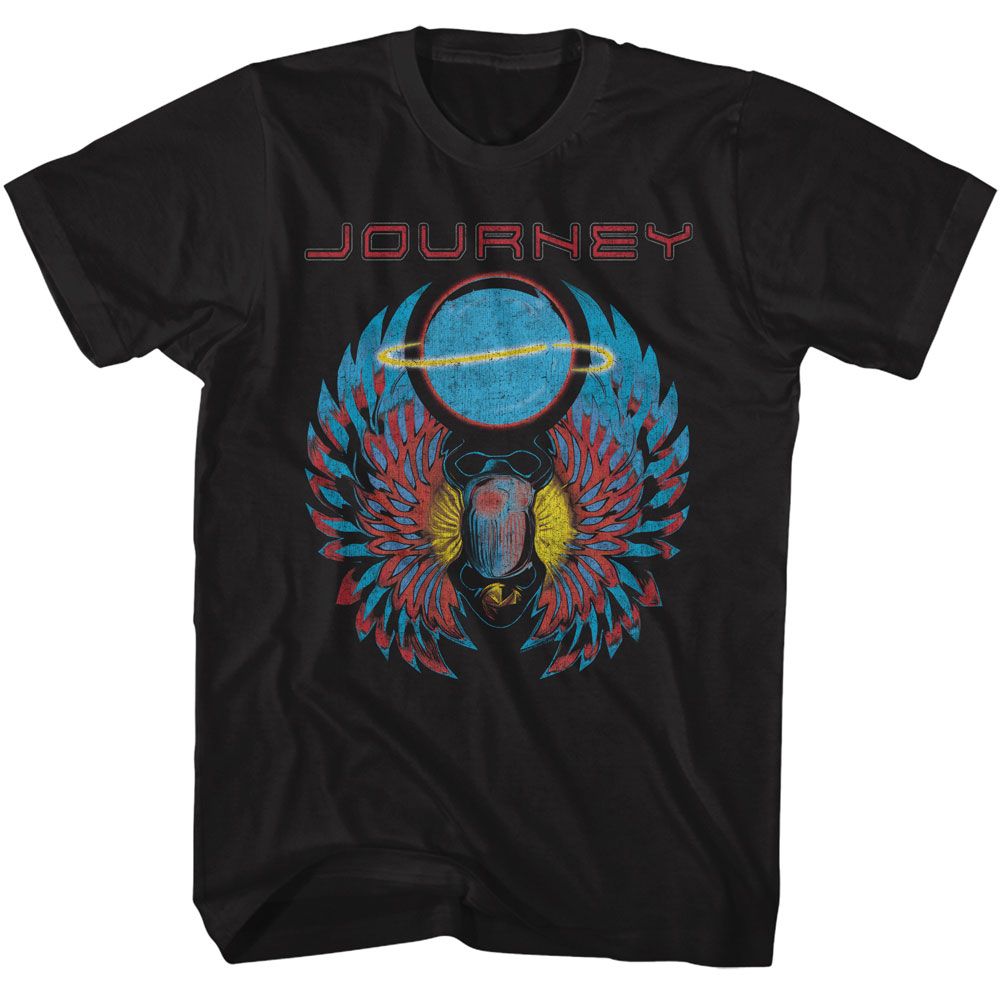 JOURNEY-JOURNEY SCARAB WITH ORB-BLACK ADULT S/S TSHIRT