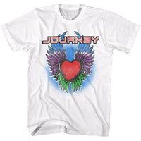Thumbnail for JOURNEY-JOURNEY WINGED HEART-WHITE ADULT S/S TSHIRT