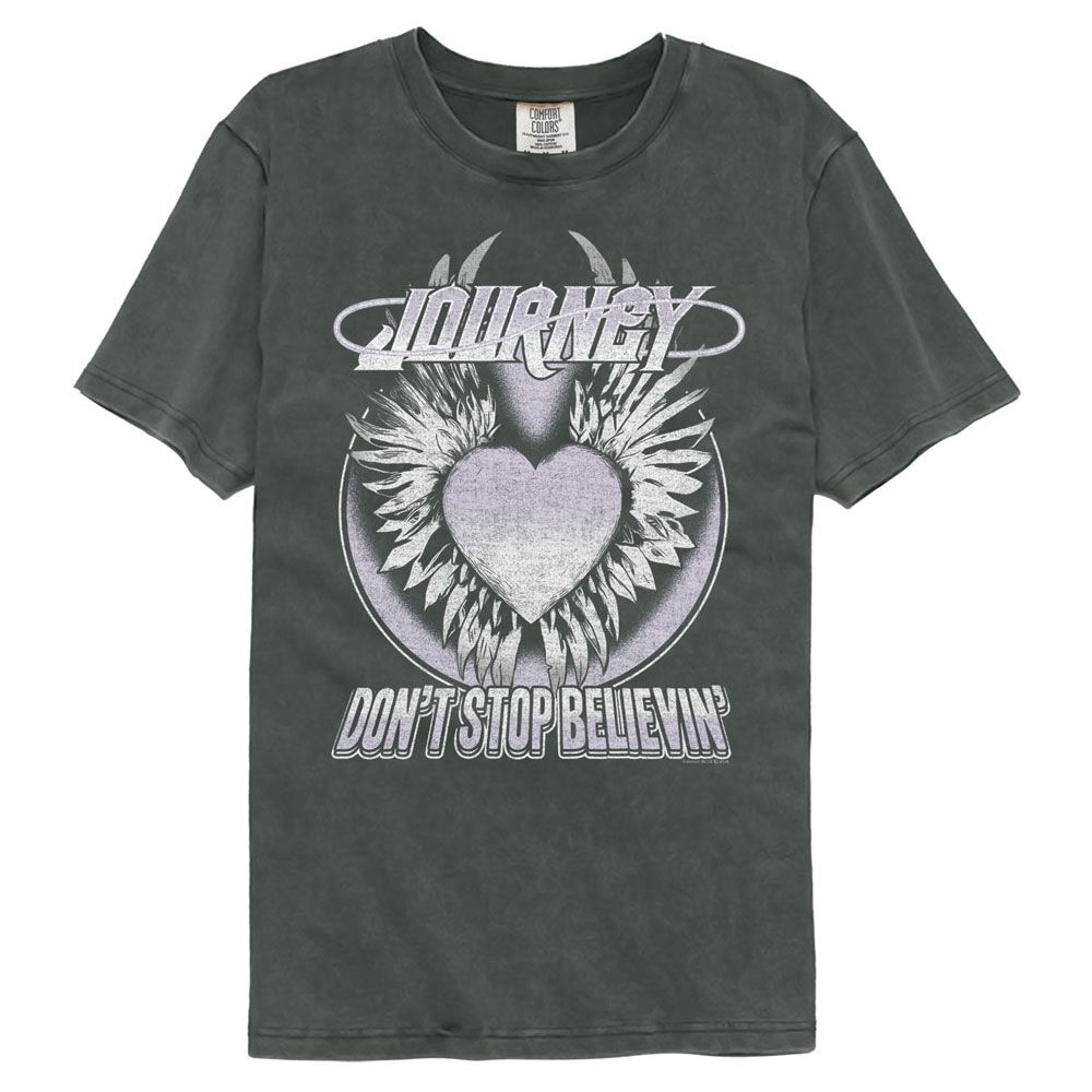 JOURNEY-JOURNEY DONT STOP BELIEVIN HEART-PEPPER COMFORT COLOR ADULT S/S TSHIRT