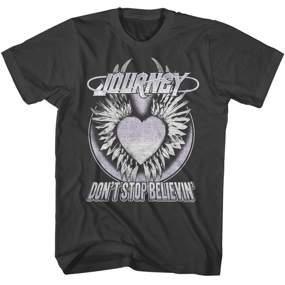 JOURNEY-JOURNEY DONT STOP BELIEVING HEART-SMOKE ADULT S/S TSHIRT