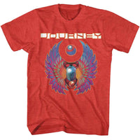 Thumbnail for JOURNEY-JOURNEY SCARAB AND ORB-RED HEATHER ADULT S/S TSHIRT