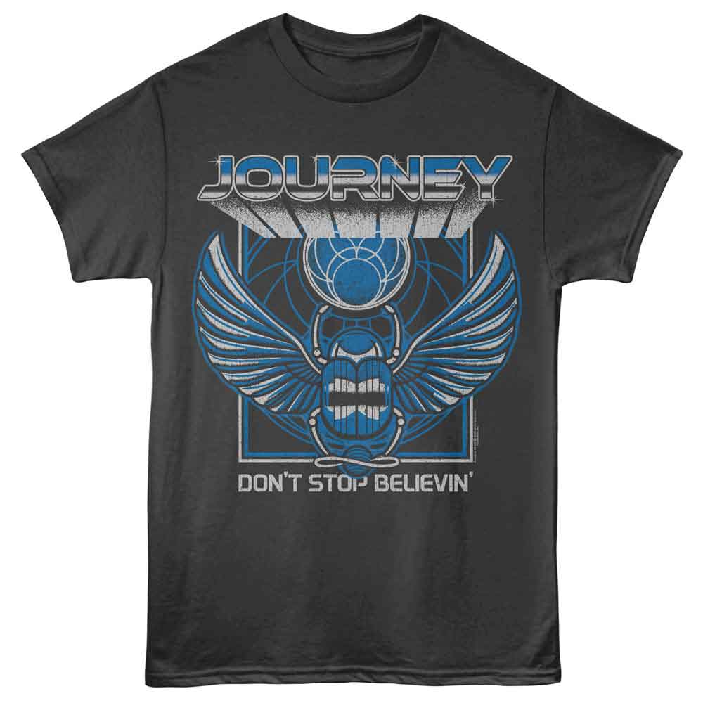JOURNEY-JOURNEY 3D TEXT SCARAB-SMOKE ADULT S/S TSHIRT