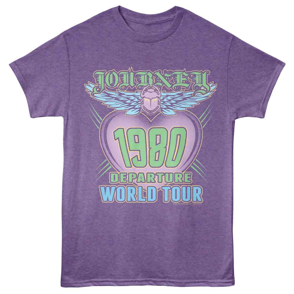 JOURNEY-JOURNEY DEPARTURE WORLD TOUR-PURPLE HEATHER ADULT S/S TSHIRT
