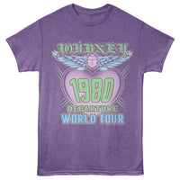 Thumbnail for JOURNEY-JOURNEY DEPARTURE WORLD TOUR-PURPLE HEATHER ADULT S/S TSHIRT