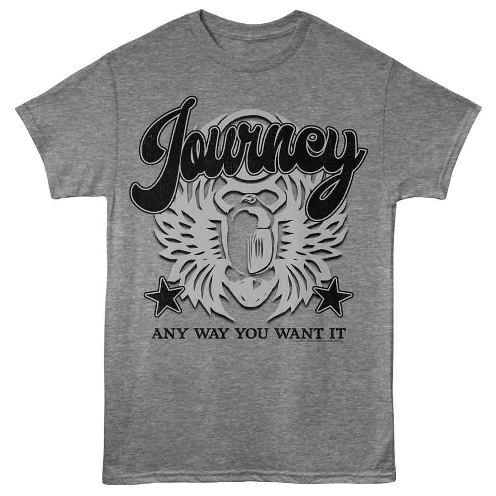 JOURNEY-JOURNEY ANY WAY YOU WANT IT-GRAPHITE HEATHER ADULT S/S TSHIRT