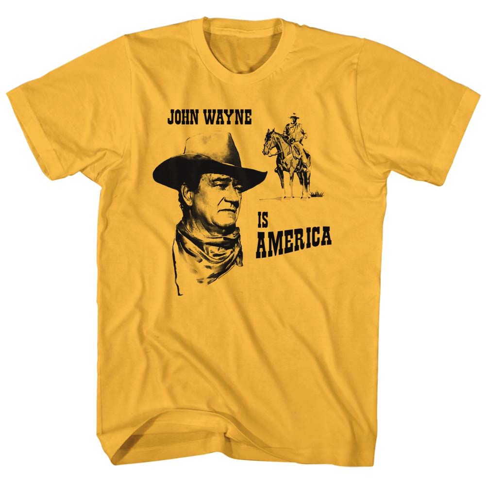 JOHN WAYNE-AMERICA-GINGER ADULT S/S TSHIRT
