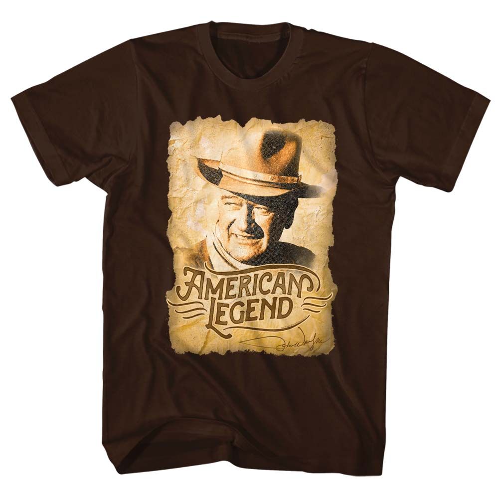 JOHN WAYNE-LEGEND-DARK CHOCOLATE ADULT S/S TSHIRT