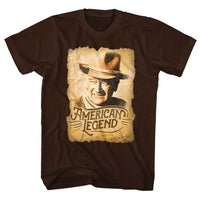 Thumbnail for JOHN WAYNE-LEGEND-DARK CHOCOLATE ADULT S/S TSHIRT