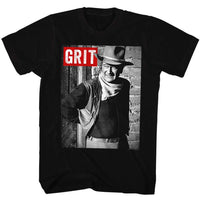 Thumbnail for JOHN WAYNE-GRIT-BLACK ADULT S/S TSHIRT