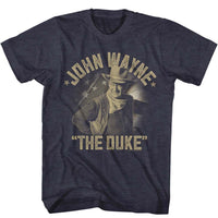Thumbnail for JOHN WAYNE-JW THE DUKE-NAVY HEATHER ADULT S/S TSHIRT