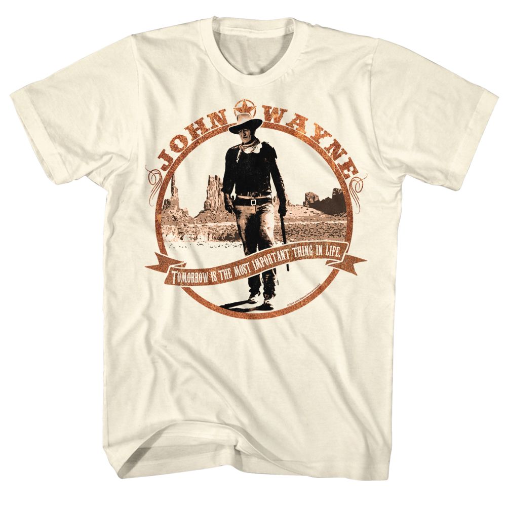 JOHN WAYNE-TOMORROW IS-NATURAL ADULT S/S TSHIRT
