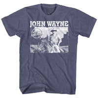 Thumbnail for JOHN WAYNE-MADE IN AMERICA-VINTAGE BLUE HEATHER ADULT S/S TSHIRT