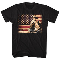 Thumbnail for JOHN WAYNE-TIN SIGN-BLACK ADULT S/S TSHIRT