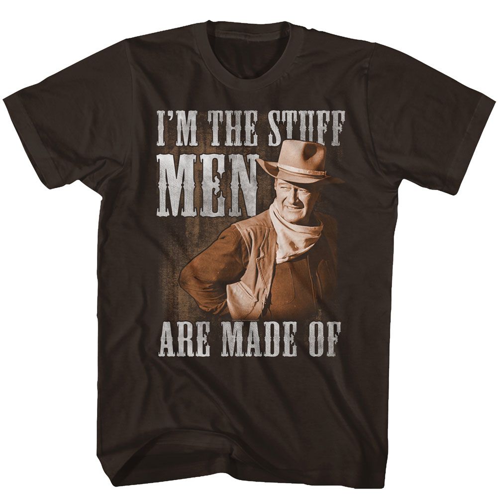 JOHN WAYNE-THE STUFF-DARK CHOCOLATE ADULT S/S TSHIRT
