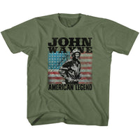 Thumbnail for JOHN WAYNE-AMERICAN LEGEND-MILITARY GREEN TODDLER S/S TSHIRT
