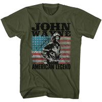 Thumbnail for JOHN WAYNE-AMERICAN LEGEND-MILITARY GREEN ADULT S/S TSHIRT