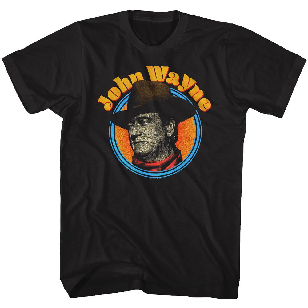 JOHN WAYNE-VINTAGE JW-BLACK ADULT S/S TSHIRT