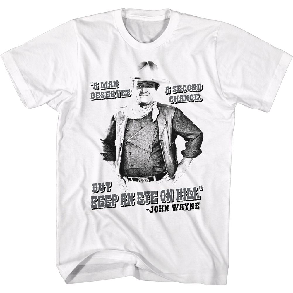 JOHN WAYNE-A SECOND CHANCE-WHITE ADULT S/S TSHIRT
