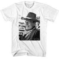Thumbnail for JOHN WAYNE-JOHN WAYNE BW PHOTO-WHITE ADULT S/S TSHIRT