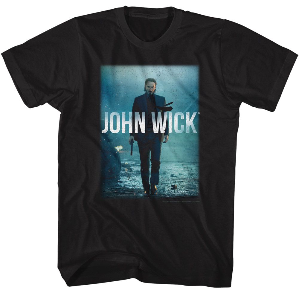 JOHN WICK-JOHN WICK DVD COVER ART-BLACK ADULT S/S TSHIRT