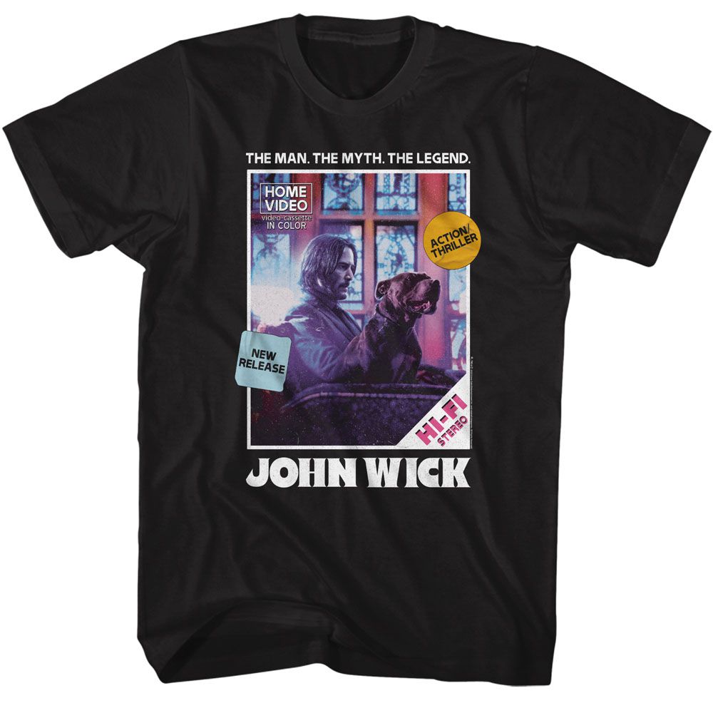JOHN WICK-JOHN WICK VHS COVER-BLACK ADULT S/S TSHIRT