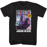 Thumbnail for JOHN WICK-JOHN WICK VHS COVER-BLACK ADULT S/S TSHIRT