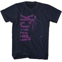 Thumbnail for JOHN WICK-JOHN WICK NAME AND CHARACTER ILLUSTRATION-NAVY ADULT S/S TSHIRT