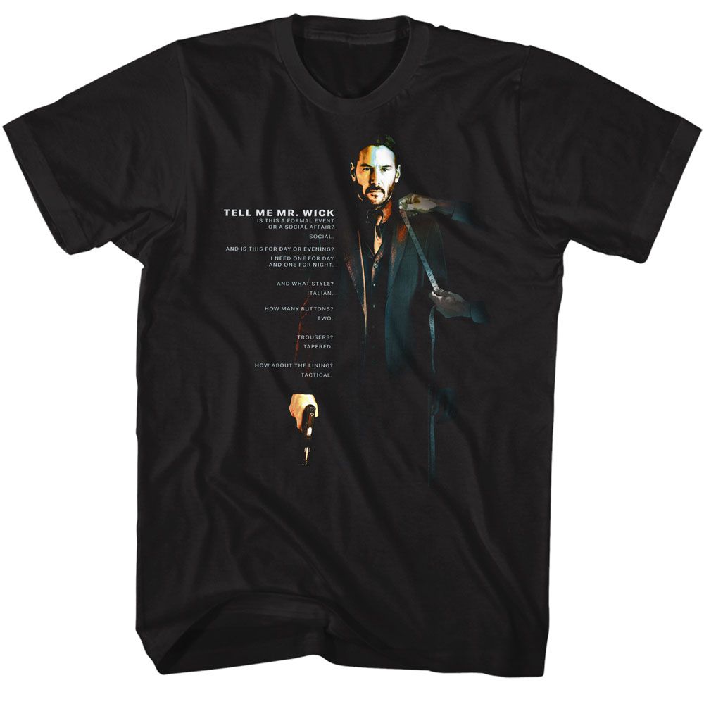 JOHN WICK-JOHN WICK TELL ME-BLACK ADULT S/S TSHIRT
