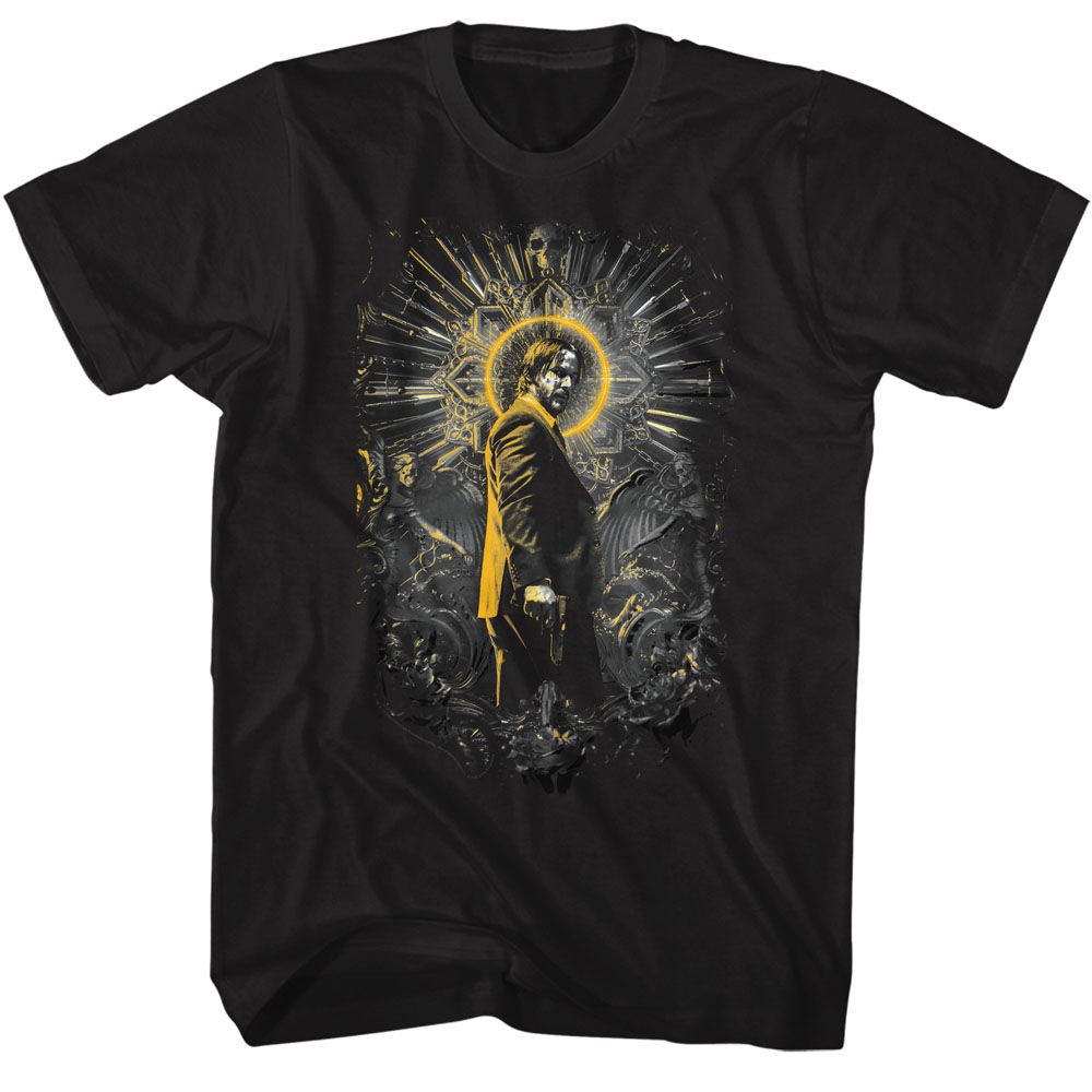 JOHN WICK-JOHN WICK GOLDEN HIGHLIGHTS HALO-BLACK ADULT S/S TSHIRT