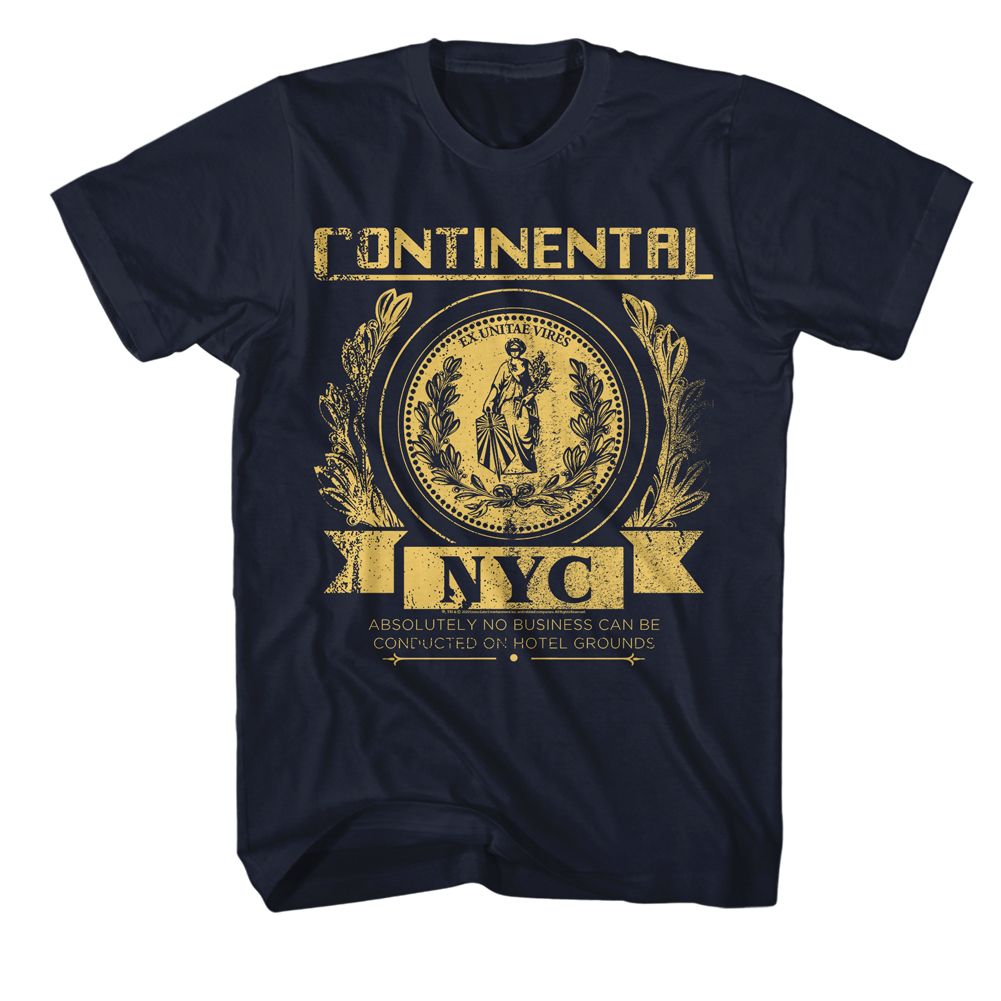 JOHN WICK-JOHN WICK CONTINENTAL NYC-NAVY ADULT S/S TSHIRT