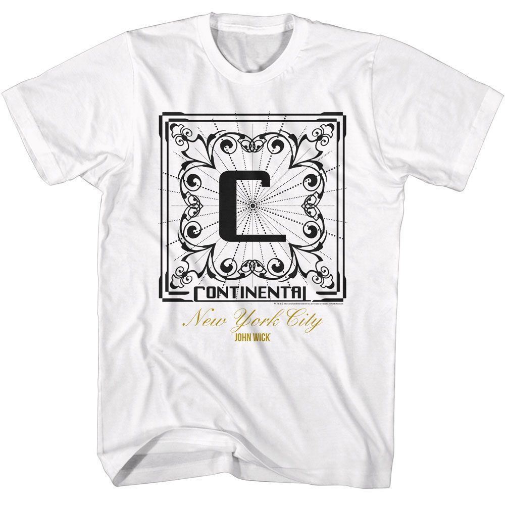 JOHN WICK-JOHN WICK CONTINENTAL NYC SQUARE-WHITE ADULT S/S TSHIRT