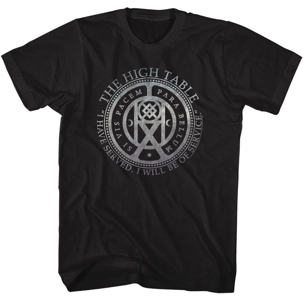 JOHN WICK-JOHN WICK HIGH TABLE COIN SYMBOL-BLACK ADULT S/S TSHIRT