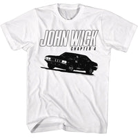 Thumbnail for JOHN WICK-JOHN WICK CHAPTER 4 CAR-WHITE ADULT S/S TSHIRT