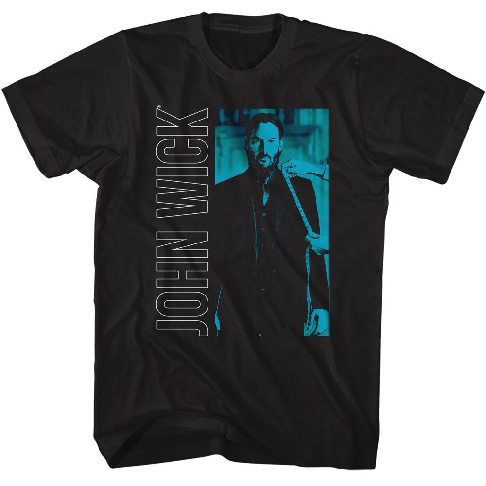JOHN WICK-JOHN WICK VERTICAL TEXT RECTANGLE 2-BLACK ADULT S/S TSHIRT