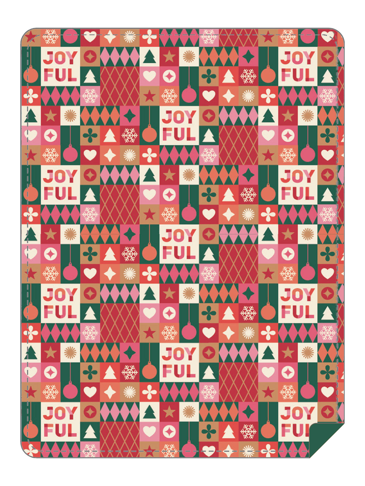 Christmas Patchwork Throw Blanket