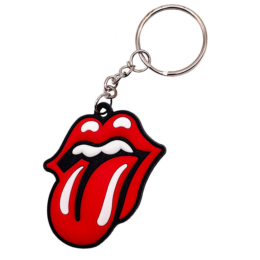 The Rolling Stones Tongue Logo Rubber Keychain - 3 pc prepack