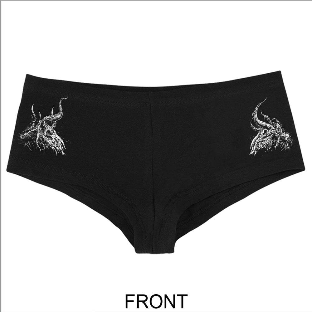 Kataklysm Skull Black Booty Shorts Underwear