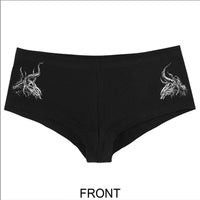 Thumbnail for Kataklysm Skull Black Booty Shorts Underwear