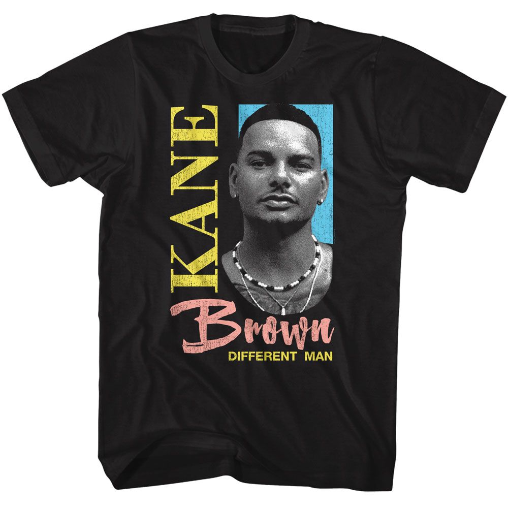 KANE BROWN-KANE BROWN DIFFERENT MAN TRI COLOR-BLACK ADULT S/S TSHIRT