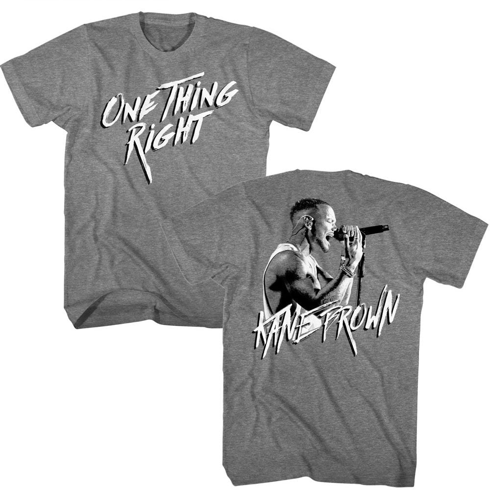 KANE BROWN-KANE BROWN ONE THING FRONT AND BACK-GRAPHITE HEATHER ADULT S/S TSHIRT