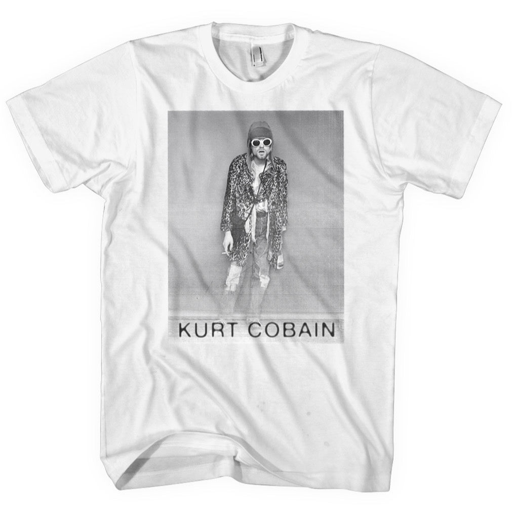 Kurt Cobain B&W Leopard Photo Tee