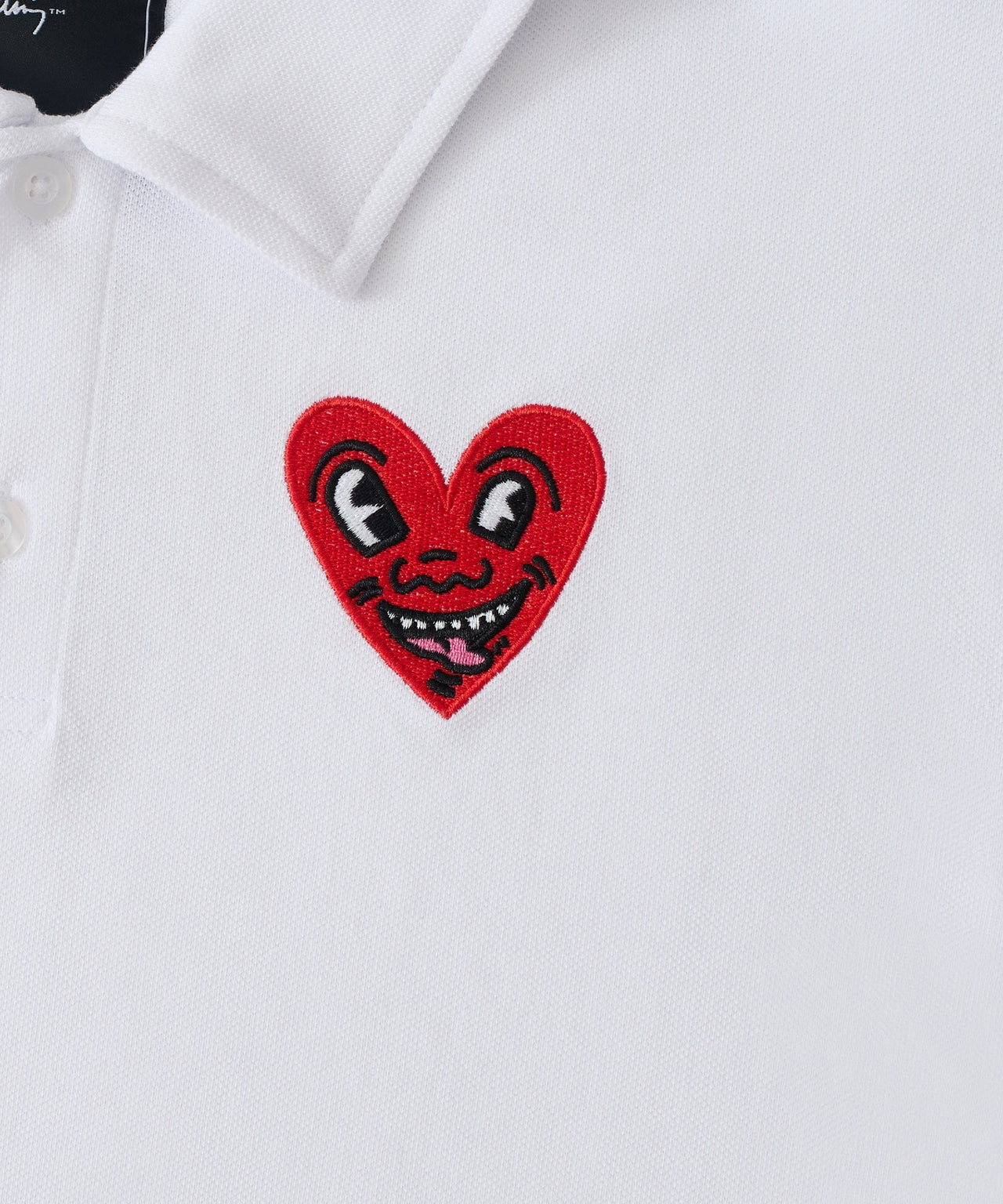 Keith Haring Embroidered Heart Polo